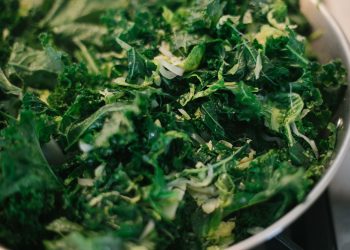Warm Kale & Brussels Sprouts Salad