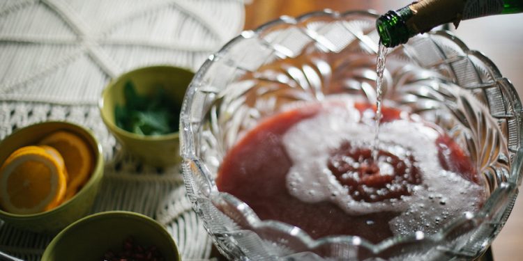 Orange Pomegranate Champagne Punch