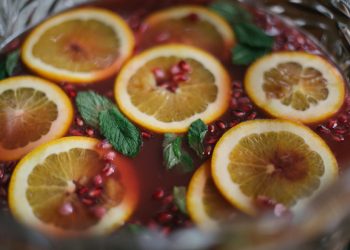 Orange Pomegranate Champagne Punch