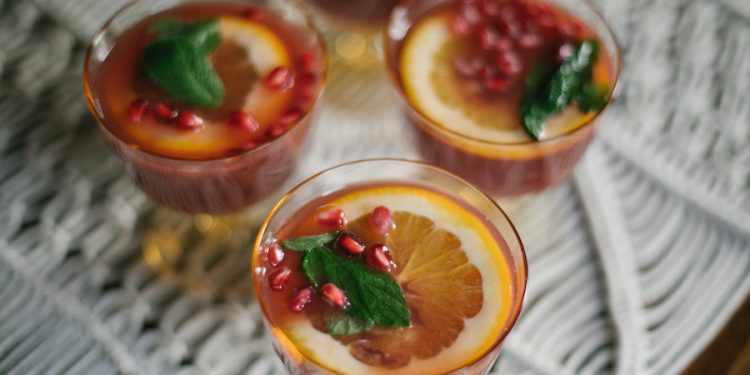 Orange Pomegranate Champagne Punch
