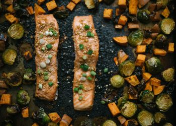 Honey Ginger Salmon Sheet Pan Dinner