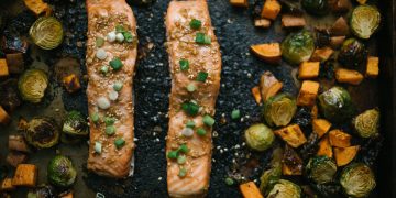 Honey Ginger Salmon Sheet Pan Dinner