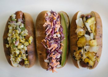 Grilled Hot Dogs with Gourmet Toppings